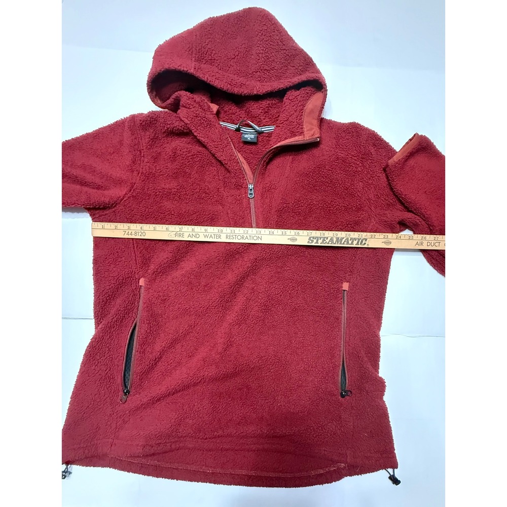 Kuhl Flight Hoody Womens XL Burgundy Red Fleece 1/4 Zip‎ Pullover Jacket - Picture 5 of 7